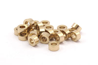 Industrial Spacer Bead, Raw Brass Industrial Spacer Beads, Findings (6x3mm) A0552