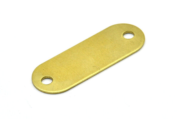Brass Stamping Connector, 5 Raw Brass Stamping Connectors  (37x13mm) B0148