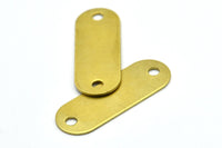Brass Stamping Connector, 5 Raw Brass Stamping Connectors  (37x13mm) B0148