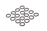 Black Jump Ring, 250 Oxidized Brass Black Jump Rings (7x0.80mm) S452