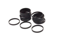 Black 19mm Circle Connectors - 25 Oxidized Brass Black Circle Connectors (19x0.8x2mm) D0311 S466