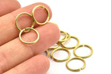 12mm Jump Ring - 50 Raw Brass Jump Rings (12x1.2mm) D0259