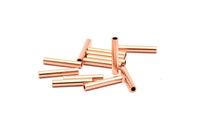 Copper Tube Beads - 50 Raw Copper Tube Beads (2,5x15mm) D0386
