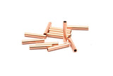 Copper Tube Beads - 50 Raw Copper Tube Beads (2,5x15mm) D0386