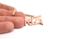 Copper Tube Beads - 50 Raw Copper Tube Beads (2,5x15mm) D0386