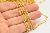 Gold Brass Chain, 5 Meters Gold Tone Brass Soldered Chain with 3mm Balls (2mm) - MB 9-76   Z088