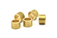 Brass Industrial Tube, 12 Raw Brass Tube Beads (11x8mm) D0428