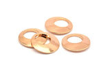 Rose Gold Hoop, 3 Rose Gold Plated Brass Earring Hoops, Geometric Pendants, Charms, Earring Findings (18x2.2mm) Bs 1290 Q0158