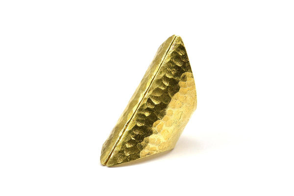 Hammered Gothic Ring - 2 Raw Brass Gothic Rings  N162