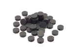 Black Spacer Beads, 25  Oxidized Brass Black Spacer Connectors, Round Beads (8x3mm) D0128 S482