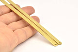 Rectangle Stamping Blank, 6 Raw Brass Bracelet Stamping Blanks with 2 Holes (6x145x1mm) D0252