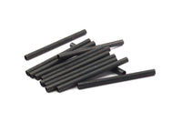 Black Tube Beads, 50 Oxidized Brass Tube Beads Beads (3x40mm) Bs 1444 S428