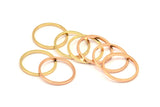 Gold / Rose Gold Connector, 12 Rose Gold - Gold Plated Brass Circle Connectors, Rings (16x1x1mm) BS 1098 Q0017