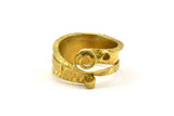 Brass Ethnic Ring, 2 Raw Brass Ring Settings N160