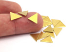Brass Stamping Blank, 100 Raw Brass Triangle Stamping Blanks  (11x11x9x0.80mm) A0905