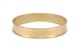 Brass Channel Bracelet - Raw Brass Channel Bangle Settings -glue On- (12x66.5mm) V034