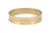 Brass Channel Bracelet - Raw Brass Channel Bangle Settings -Glue On- (14x66.5mm) V035