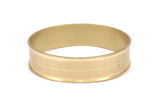 Brass Channel Bracelet - Raw Brass Channel Bangle Settings -Glue On- (17x66.5mm) V036