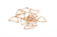 Rose Gold Cambered Charm, 12 Rose Gold Brass Cambered Triangles (19x19x19mm) Bs-1211 Q0050
