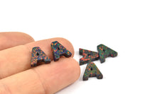 Opal A Letter - Snythetic Opal Initial Letter (10x10x2.50mm) F027