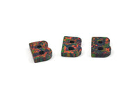 Opal B Letter - Snythetic Opal Initial Letter (10x9x2.50mm) F013