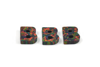 Opal B Letter - Snythetic Opal Initial Letter (10x9x2.50mm) F013