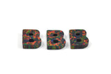 Opal B Letter - Snythetic Opal Initial Letter (10x9x2.50mm) F013