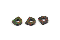 Opal D Letter - Snythetic Opal Initial Letter (10x9.50x2.50mm)