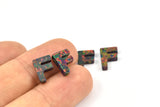 Opal F Letter - Snythetic Opal Initial Letter (10x7x2.50mm)