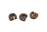 Opal G Letter - Snythetic Opal Initial Letter (10x9x2.50mm) F083