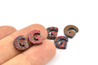 Opal G Letter - Snythetic Opal Initial Letter (10x9x2.50mm) F083