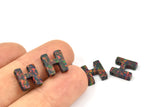 Opal H Letter - Snythetic Opal Initial Letter (10x9x2.50mm) F082