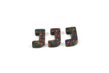 Opal J Letter - Snythetic Opal Initial Letter (10x6x2.50mm) F084