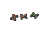 Opal M Letter - Snythetic Opal Initial Letter (10x11x2.50mm) F055