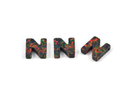 Opal N Letter - Snythetic Opal Initial Letter (10x9x2.50mm) F043