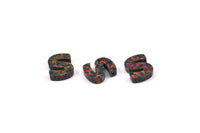 Opal S Letter - Snythetic Opal Initial Letter (10x8x2.50mm) F026