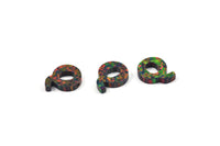 Opal Q Letter - Snythetic Opal Initial Letter (10x13x2.50mm) F017