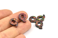 Opal Q Letter - Snythetic Opal Initial Letter (10x13x2.50mm) F017