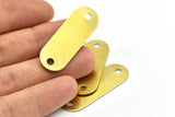 Brass Stamping Connector, 5 Raw Brass Stamping Connectors  (37x13mm) B0148