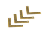 Antique Brass Chevrons , 10 Antique Brass Plated Chevron Pendant with 2 Holes (35x20x5x0.60mm) A0559 H0332