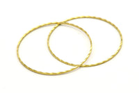 Textured Circle Brass, 10 Raw Brass Circles (40mm) Brs 2081 A0591