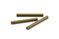 Bronze Metal Tube, 50 Antique Bronze Tone Copper Tube Spacer Bead ,charms,findings (20x2mm) K194