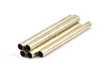 Silver Connector Bead, 12 Antique Silver Plated Brass Tubes (6x70mm) Bs 1538