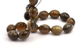Black Prayer Beads, 17 PCS Buffalo Horn Rosary Beads (15x12mm) T081