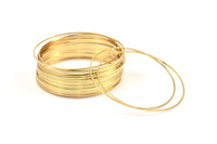 70mm Gold Plated Circles, 6 Gold Plated Brass Circle Connectors (70x1x1mm) Bs 1103 Q0780