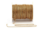 Brass Chain, 20 M (1.5x2.5mm) Red Brass Soldered Chain -BS 1068