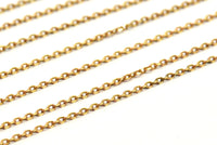 Raw Brass Chain, 20 M (1.5x2.5mm) Raw Brass Soldered Chain -bs 1068
