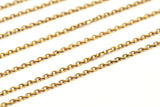 Brass Chain, 20 M (1.5x2.5mm) Red Brass Soldered Chain -BS 1068