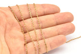 Brass Chain, 20 M (1.5x2.5mm) Red Brass Soldered Chain -BS 1068