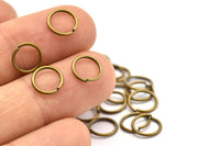 8mm Jump Ring - 100 Antiqued Brass Jump Rings (8x0.85mm) A0334